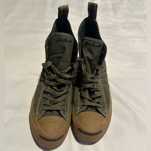 Olive Green Jack Purcell “Duck Boot” Style Converse High Tops